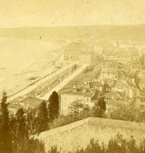France Nice Villa Littoral de la Mediterranee Old St Germain Stereo Photo 1870
