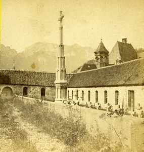 France Grande Chartreuse Cemetery Old Stereo Photo Muzet & Joguet 1870