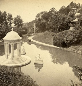 Italy Pegli Genoa Villa Durazzo-Pallavicini Old Stereoview Photo Degoix 1865