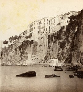 Italy Sorrento Casa di Tasso House Old Stereoview Photo Sommer 1865