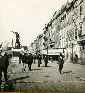 France Toulon Harbor Quai Crondstadt Old Stereoview Photo SIP 1900