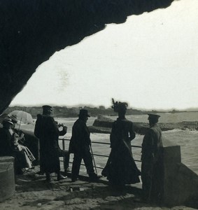 France Biarritz Harbor Chambre d'Amour Cave Old Stereoview Photo CPS 1900