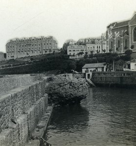 France Biarritz Harbor Fishermen's port Old Stereoview Photo CPS 1900