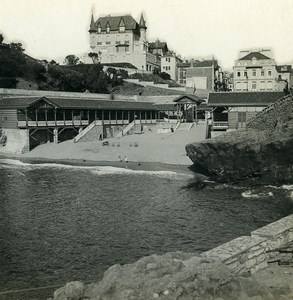 France Biarritz Harbor the Old Port Old Stereoview Photo CPS 1900