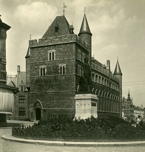 Belgium Ghent Gent Statue of Bauvent Old NPG Stereoview Photo 1900's