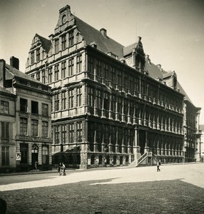 Belgium Ghent Gent City Hall Old NPG Stereoview Photo 1900's
