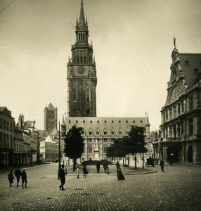 Belgium Ghent Gent the Belfry Old NPG Stereoview Photo 1900's