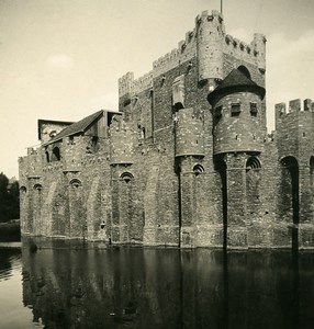 Belgium Ghent Gent Castle Gravensteen Old NPG Stereoview Photo 1900's