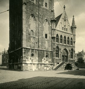 Belgium Ghent Gent Lakenhalle Halle aux draps Old NPG Stereoview Photo 1900's