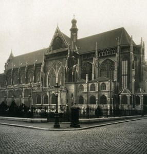 Belgium Liege St Jacques Cathedral Old NPG Stereoview Photo 1900's