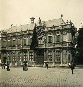 Belgium Bruges Brugge Government Palace Façade Old NPG Stereoview Photo 1900's