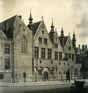 Belgium Bruges Brugge Brugse Vrije Manor Old NPG Stereoview Photo 1900's