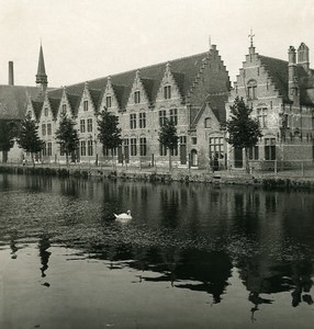 Bruges Brugge Onze-Lieve-Vrouw ter Potteriekerk old NPG Stereoview Photo 1900's