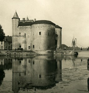 Belgium Bruges Brugge Kruispoort & Windmill Old NPG Stereoview Photo 1900's