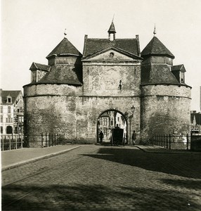 Belgium Bruges Brugge Smedenpoort City Gate Old NPG Stereoview Photo 1900's