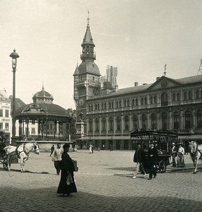 Belgium Ostend Oostende City Hall Old NPG Stereoview Photo 1900's