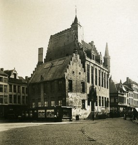 Belgium Mechelen Malines Schepenhuis Old NPG Stereoview Photo 1900's