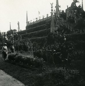 Italy Lake Maggiore Isola Bella Gardens Old Possemiers Stereoview Photo 1900