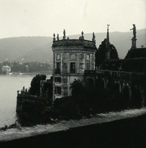 Italy Lake Maggiore Isola Bella Pavilion Old Possemiers Stereoview Photo 1900