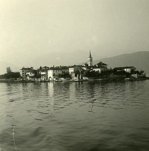 Italy Lake Maggiore Fishermen Island Old Possemiers Stereoview Photo 1900