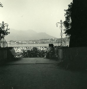 Italy Lake Maggiore Isola Madre Pallanza view Possemiers Stereoview Photo 1900