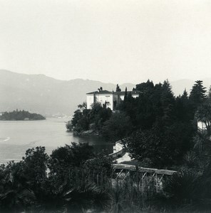 Italy Lake Maggiore Pallanza Castagnola Old Possemiers Stereoview Photo 1900