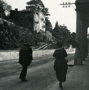 Lake Maggiore Pallanza Castagnola villa Rovelli Possemiers Stereoview Photo 1900