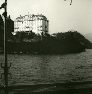 Italy Lake Maggiore Pallanza Punta Castagnola Possemiers Stereoview Photo 1900