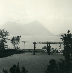 Italy Lake Maggiore Pallanza Eden Hotel Laveno Possemiers Stereoview Photo 1900