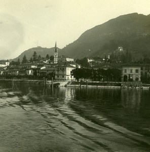 Italy Lake Maggiore Laveno Old Possemiers Stereoview Photo 1900