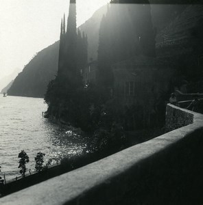 Italy Lake Lugano Oria Villa Marchese Brusati Possemiers Stereoview Photo 1900