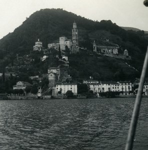 Switzerland Lake Lugano Morcotte Old Possemiers Stereoview Photo 1900