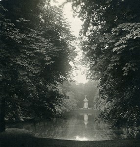 Germany Berlin Tiergarten Goldfischteich Pond Old Stereoview Photo NPG 1900