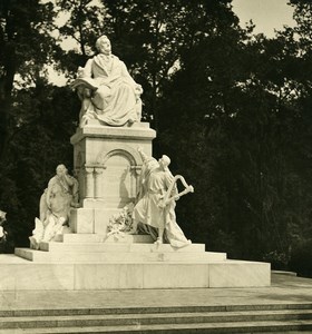 Germany Berlin Tiergarten Wagner Monument Old Stereoview Photo NPG 1900