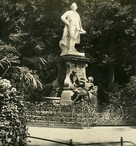 Germany Berlin Tiergarten Lessing Monument Old Stereoview Photo NPG 1900