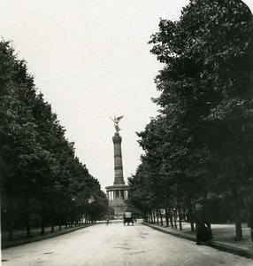 Germany Berlin Victory Column Siegessaule Old Stereoview Photo NPG 1900