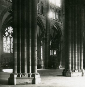 France Strasbourg Cathedral Interior Old Stereoview Photo NPG 1900