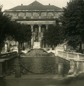 France Strasbourg Reinhard Fountain Old Stereoview Photo NPG 1900