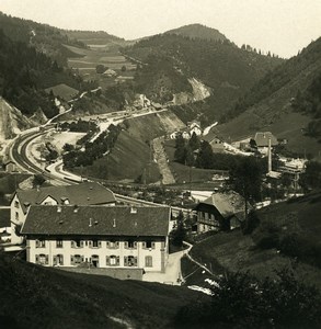 Allemagne Foret Noire Triberg Panorama Ancienne Photo Stereo NPG 1900