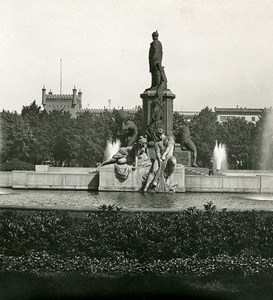 Germany Berlin Bismarck Monument Old Stereoview Photo NPG 1900