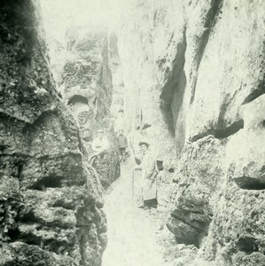 Switzerland? Heron gorges Herens? Old Stereoview photo Possemiers 1900
