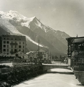 France Alps Chamonix Arve River Old Stereoview photo Wehrli 1900