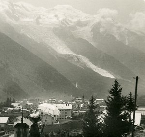 France Alps Chamonix panorama Mont Blanc Old Stereoview photo 1900
