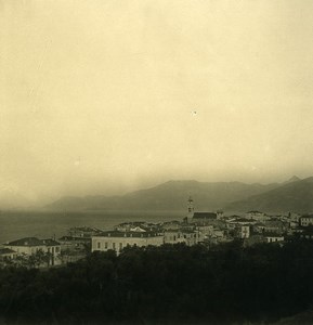 Italy Bordighera panorama Old Stereoview photo NPG 1900