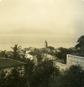 Italy Bordighera panorama Old Stereoview photo NPG 1900