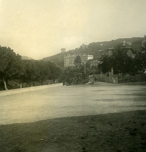 Italy Bordighera Piazza de Amicis Old Stereoview photo NPG 1900