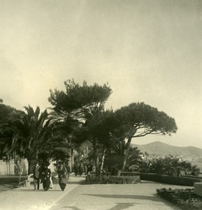 Italy Sanremo Passage of the Empress Old Stereoview photo NPG 1900