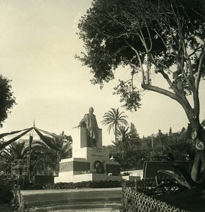 Italy Sanremo Garibaldi Monument Old Stereoview photo NPG 1900