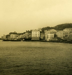 Italy Pegli panorama Old Stereoview photo NPG 1900