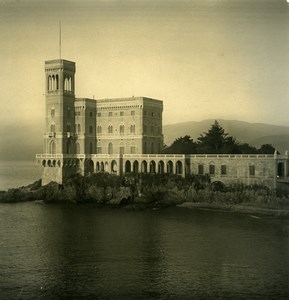 Italy Cornigliano Castello Raggio castle Old Stereoview photo NPG 1900